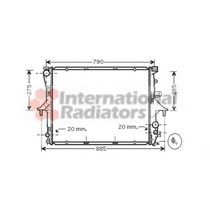 Photo Radiator, engine cooling VAN WEZEL 58002198