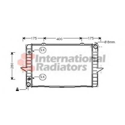 Photo Radiator, engine cooling VAN WEZEL 59002118