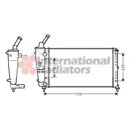 Foto Radiador, refrigeración del motor VAN WEZEL 73002083