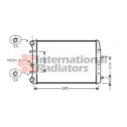 Foto Radiador, refrigeración del motor VAN WEZEL 76002008