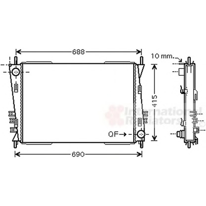 Photo Radiator, engine cooling VAN WEZEL 77002037