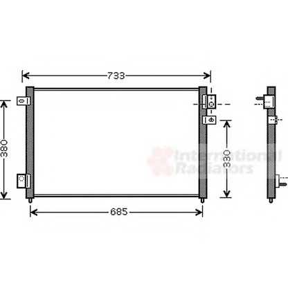 Foto Condensador, aire acondicionado VAN WEZEL 77005036