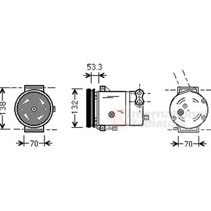 Foto Compressore, Climatizzatore VAN WEZEL 8100K018