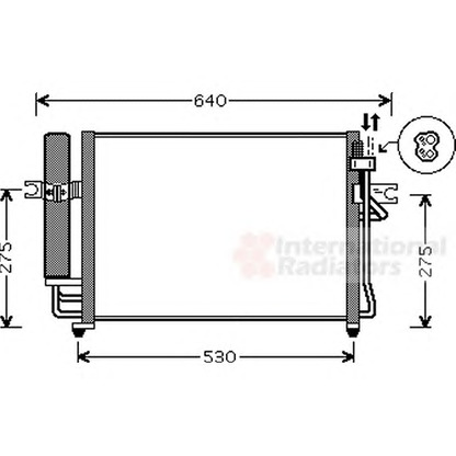 Photo Condenser, air conditioning VAN WEZEL 82005090