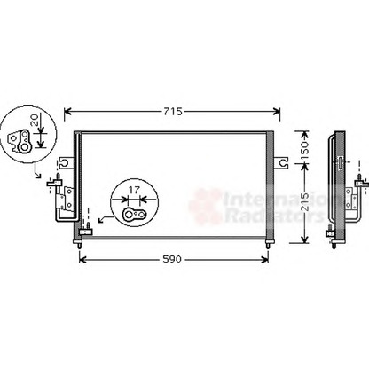 Photo Condenser, air conditioning VAN WEZEL 82005116