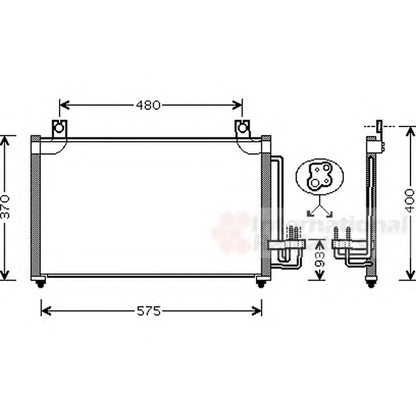 Photo Condenser, air conditioning VAN WEZEL 83005031