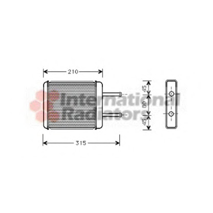 Foto Scambiatore calore, Riscaldamento abitacolo VAN WEZEL 83006007