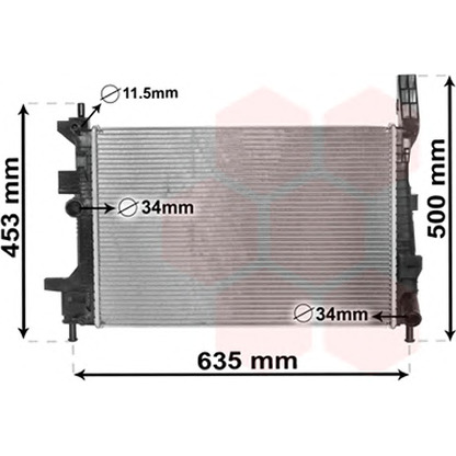 Foto Radiatore, Raffreddamento motore VAN WEZEL 18002578