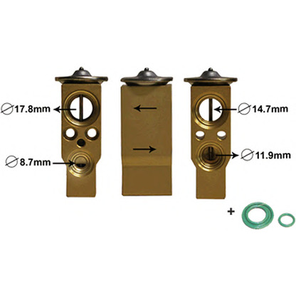 Photo Expansion Valve, air conditioning VAN WEZEL 47001076