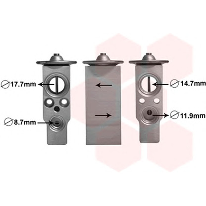 Foto Válvula de expansión, aire acondicionado VAN WEZEL 58001366