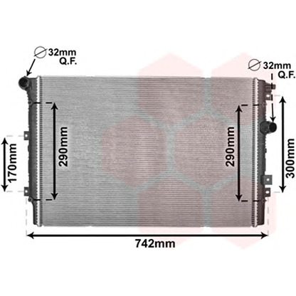 Photo Radiator, engine cooling VAN WEZEL 58002362