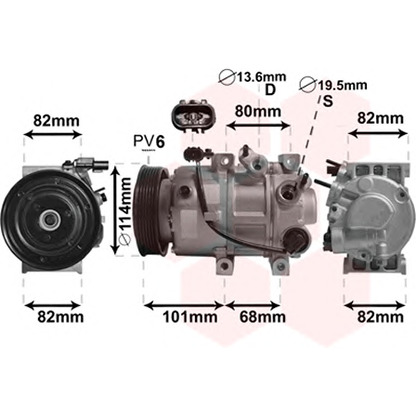 Фото Компрессор, кондиционер VAN WEZEL 8200K377