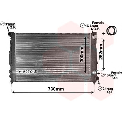 Foto Radiatore, Raffreddamento motore VAN WEZEL 03002125