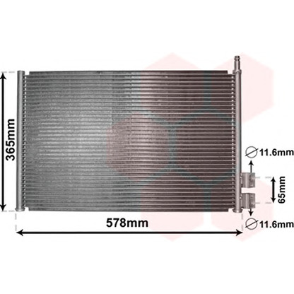 Photo Condenser, air conditioning VAN WEZEL 18005328