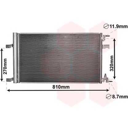 Foto Condensatore, Climatizzatore VAN WEZEL 37005499