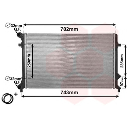 Photo Radiateur, refroidissement du moteur VAN WEZEL 58002205