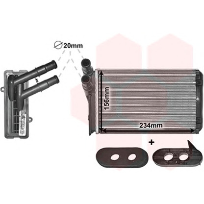 Photo Heat Exchanger, interior heating VAN WEZEL 58006060