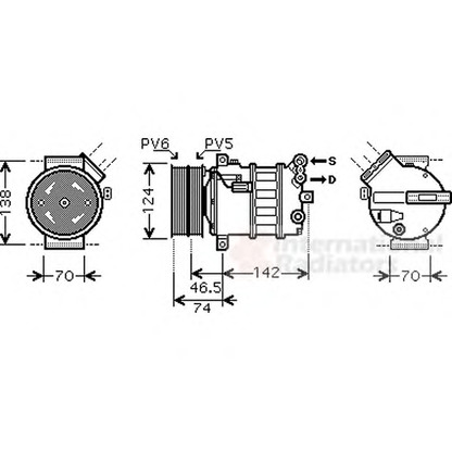 Foto Compressore, Climatizzatore VAN WEZEL 0100K106