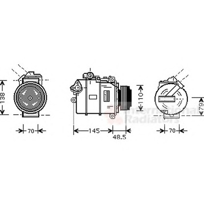 Foto Compressore, Climatizzatore VAN WEZEL 0600K332