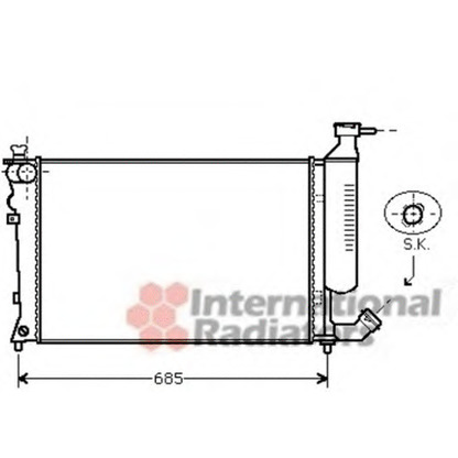 Foto Radiatore, Raffreddamento motore VAN WEZEL 09002259