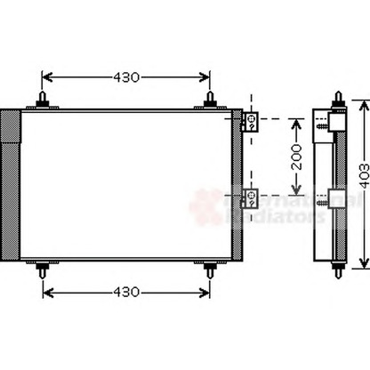 Photo Condenser, air conditioning VAN WEZEL 09005241