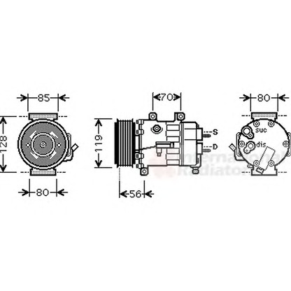 Foto Compressore, Climatizzatore VAN WEZEL 0900K250