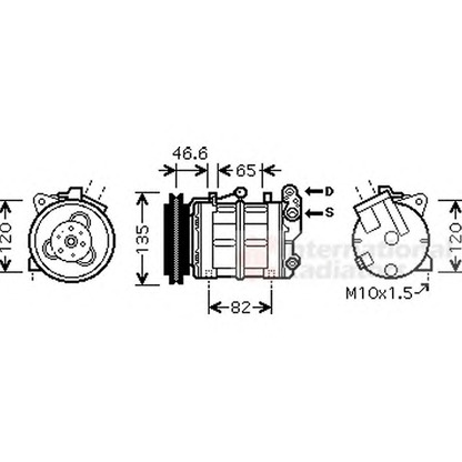 Photo Compressor, air conditioning VAN WEZEL 1300K313