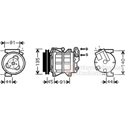 Foto Compressore, Climatizzatore VAN WEZEL 1300K314