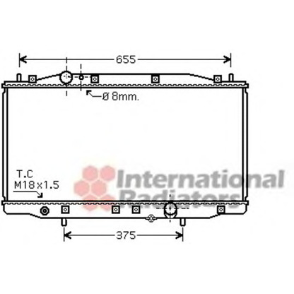 Photo Radiator, engine cooling VAN WEZEL 25002218