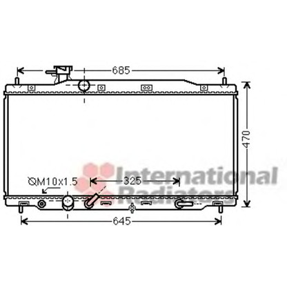 Photo Radiator, engine cooling VAN WEZEL 25002226