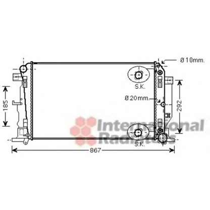 Foto Radiador, refrigeración del motor VAN WEZEL 30002445