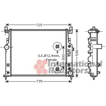 Photo Radiateur, refroidissement du moteur VAN WEZEL 30002458