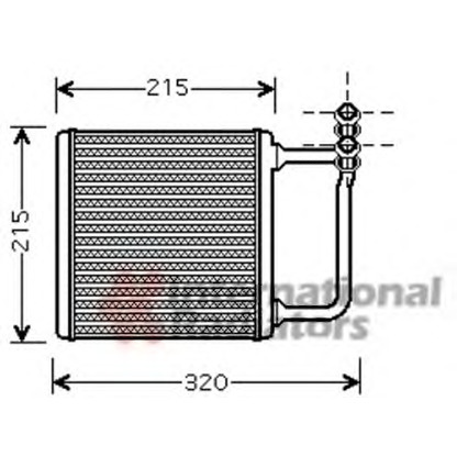 Photo Heat Exchanger, interior heating VAN WEZEL 30006451
