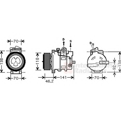 Foto Compressore, Climatizzatore VAN WEZEL 3000K427