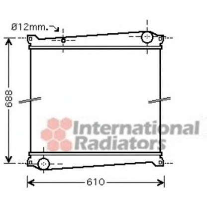 Photo Radiator, engine cooling VAN WEZEL 43002379