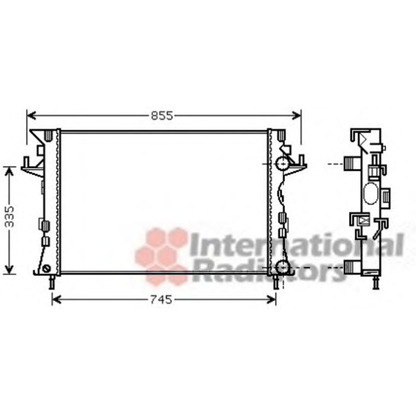 Foto Radiatore, Raffreddamento motore VAN WEZEL 43002438