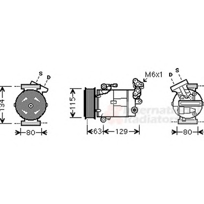 Foto Compresor, aire acondicionado VAN WEZEL 4300K384