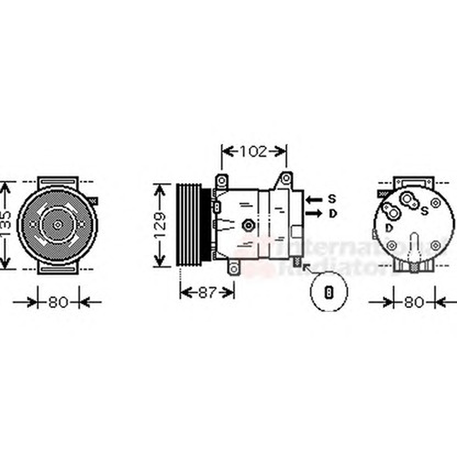 Foto Compresor, aire acondicionado VAN WEZEL 4300K386