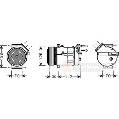 Foto Compressore, Climatizzatore VAN WEZEL 4700K067