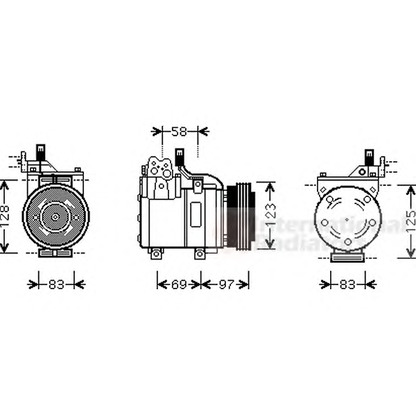 Photo Compressor, air conditioning VAN WEZEL 8200K198