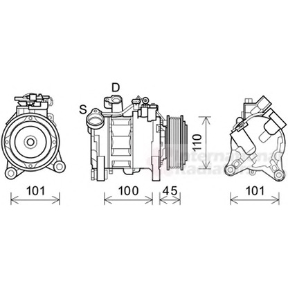 Foto Compressore, Climatizzatore VAN WEZEL 0600K499