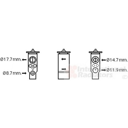 Photo Expansion Valve, air conditioning VAN WEZEL 58001366