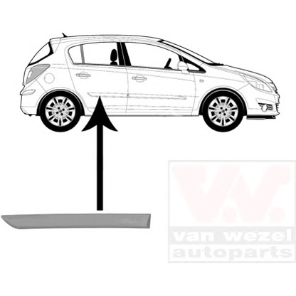 Foto Zier-/Schutzleiste, Tür VAN WEZEL 3750406