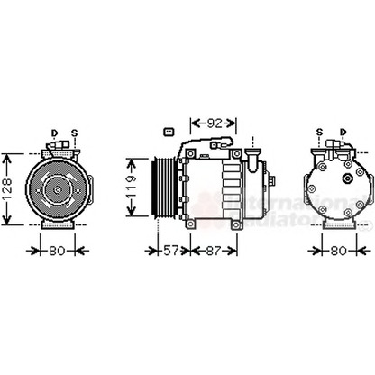 Photo Compressor, air conditioning VAN WEZEL 1800K468