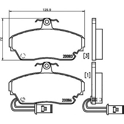 Photo Brake Pad Set, disc brake TEXTAR 2008301