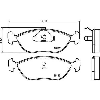 Photo Brake Pad Set, disc brake TEXTAR 2014701