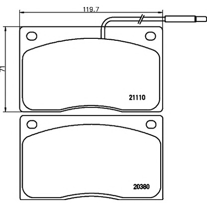 Photo Brake Pad Set, disc brake TEXTAR 2038002