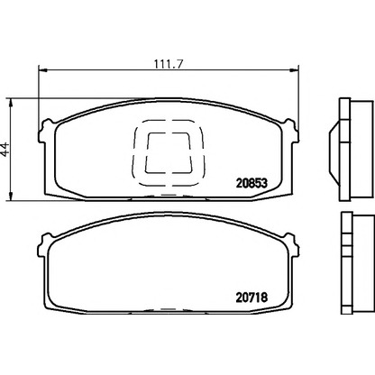 Photo Brake Pad Set, disc brake TEXTAR 2071803