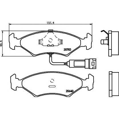 Photo Brake Pad Set, disc brake TEXTAR 2078302