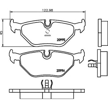 Photo Brake Pad Set, disc brake TEXTAR 2099501